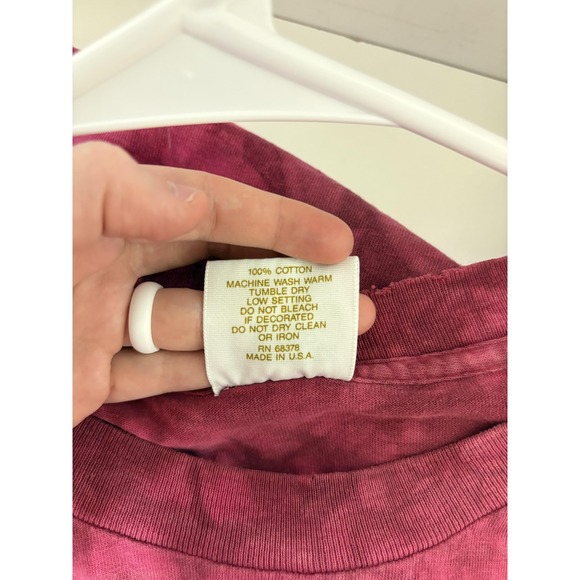 Tennessee River Gold Men XXL Pink Tie Dye Native American Graphic Single Stitch - Picture 8 of 10